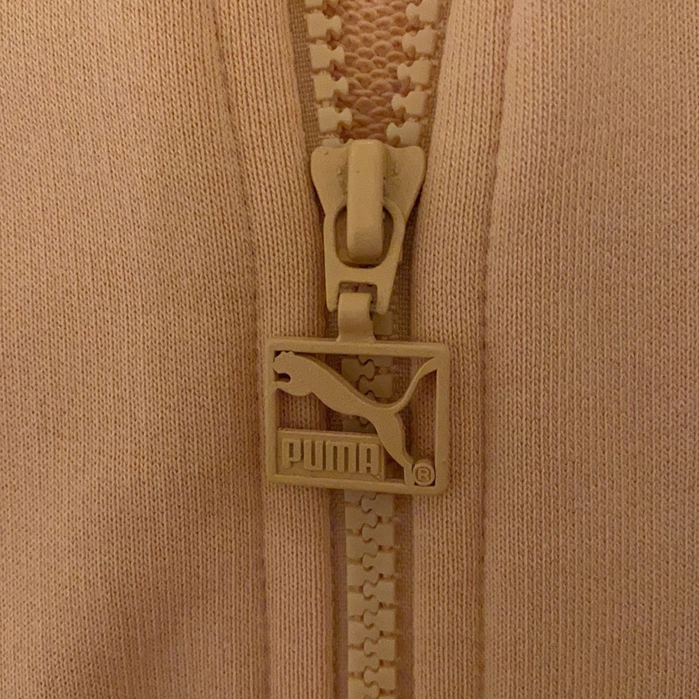 NWT Puma track jacket with zipper pink sand & white in color men size Large - Picture 3 of 10